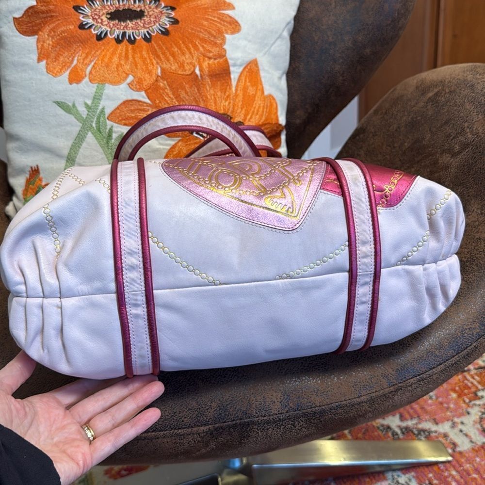 COACH Y2K VALENTINE’S DAY TOTE 14551 LEATHER, HEARTS, PINK SHIMMER 💞 VGUC - Picture 10 of 17